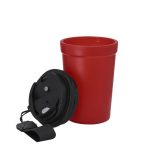 Beker met frosted afwerking, lekvrij deksel en dispenser, 400 ml derde weergave