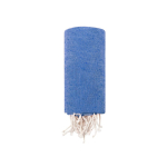 Dunne pareo van gerecycled katoen en RPET met witte franjes, 180 g/m² kleur blauw vierde weergave