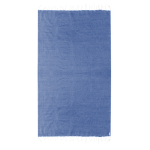 Dunne pareo van gerecycled katoen en RPET met witte franjes, 180 g/m² kleur blauw  negende weergave