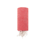 Dunne pareo van gerecycled katoen en RPET met witte franjes, 180 g/m² kleur rood vierde weergave