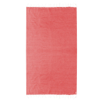 Dunne pareo van gerecycled katoen en RPET met witte franjes, 180 g/m² kleur rood  negende weergave