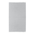 Dunne pareo van gerecycled katoen en RPET met witte franjes, 180 g/m² kleur grijs  negende weergave
