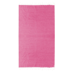 Dunne pareo van gerecycled katoen en RPET met witte franjes, 180 g/m² kleur fuchsia  negende weergave