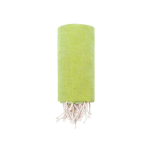 Dunne pareo van gerecycled katoen en RPET met witte franjes, 180 g/m² kleur lichtgroen vierde weergave