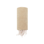 Dunne pareo van gerecycled katoen en RPET met witte franjes, 180 g/m² kleur naturel vierde weergave