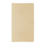 Dunne pareo van gerecycled katoen en RPET met witte franjes, 180 g/m² kleur naturel  negende weergave
