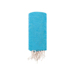 Dunne pareo van gerecycled katoen en RPET met witte franjes, 180 g/m² kleur lichtblauw vierde weergave