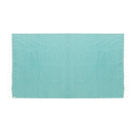 Dunne pareo van gerecycled katoen en RPET met witte franjes, 180 g/m² vierde weergave