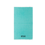 Dunne pareo van gerecycled katoen en RPET met witte franjes, 180 g/m² met jouw bedrukking