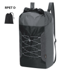 Opvouwbare RPET-polyester rugzak met elastische koorden