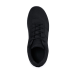 Alledaagse sneakers met bijpassende veters en witte zool kleur zwart  negende weergave