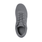 Alledaagse sneakers met bijpassende veters en witte zool kleur grijs  negende weergave