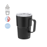 Gerecyclede roestvrijstalen thermosbeker met reliëfdesign, 400 ml
