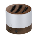 GRS gerecyclede aluminium speaker met walnoothout, 3W kleur zilver  negende weergave