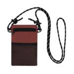 Polyester slingbag met hoofdsluiting en buitenvak kleur bordeaux  negende weergave