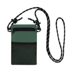Polyester slingbag met hoofdsluiting en buitenvak kleur groen  negende weergave
