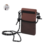 Polyester slingbag met hoofdsluiting en buitenvak