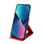 Magnetische draadloze oplader met opvouwbare standaard voor mobiel vierde weergave