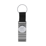 Nylon sleutelhanger met winkelwagenmuntje en telefoonhouder kleur zilver  negende weergave
