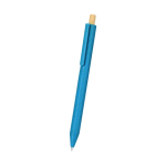 Set van balpen met blauwe inkt en eindeloos potlood van tarwestro kleur blauw derde weergave