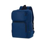 Zachte RPET-polyester rugzak voor tablet en laptop tot 15 inch kleur marineblauw  negende weergave