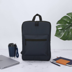 Zachte PU-laptoptas met voorvak, geschikt voor 15 inch laptops kleur marineblauw