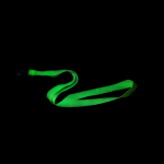 Neon gekleurde polyester lanyard bedrukken met draaibare haak kleur neon groen derde weergave