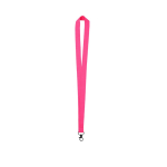 Neon gekleurde polyester lanyard bedrukken met draaibare haak kleur neon fuchsia  negende weergave