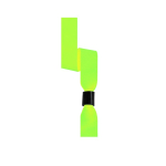 Polyester armband voor evenementen met veiligheidssluiting kleur neon groen tweede weergave