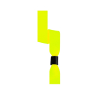 Polyester armband voor evenementen met veiligheidssluiting kleur neon geel  negende weergave