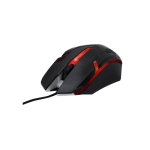 Verlichte USB-muis met LED-licht, ideaal voor gamers kleur zwart vierde weergave