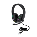 Over-ear gaming koptelefoon bedrukken met LED-verlichting kleur zwart vijfde weergave