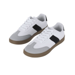 Zachte leren sneakers met bijpassende veters en rubberen zool kleur wit