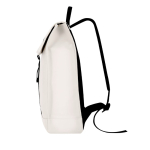 Zacht aanvoelende rugzak met gesp en trolleyband, 14 inch kleur beige vierde weergave