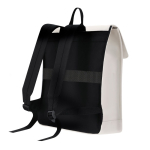 Zacht aanvoelende rugzak met gesp en trolleyband, 14 inch kleur beige  negende weergave