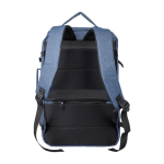 Anti-diefstal laptoprugzak van polyester met USB-A-poort, 17 inch kleur blauw tweede weergave