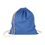 Rugzak met trekkoord in kleuren, Oeko-Tex® 140 g/m² kleur blauw tweede weergave