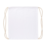 Rugzak met trekkoord in kleuren, Oeko-Tex® 140 g/m² kleur wit eerste weergave
