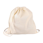 Rugzak met trekkoord van natuurlijk katoen, Oeko-Tex® 150 g/m² kleur khaki eerste weergave