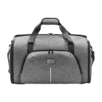 Reistas van gerecycled polyester met trolleyriem kleur grijs eerste weergave