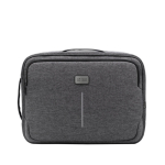 Rugzak met mogelijkheid om om te vormen tot laptopaktetas, 16'' kleur grijs met jouw bedrukking
