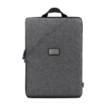 Laptopaktetas van polyester met 3 draagopties, 15,4 inch kleur grijs eerste weergave