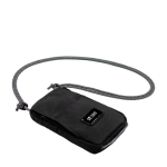 Gerecyclede polyester schoudertas met verstelbare riem, BrandCharger kleur zwart met jouw bedrukking