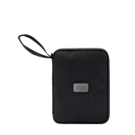 Reistas van gerecycled polyester, A5-formaat, BrandCharger kleur zwart met jouw bedrukking