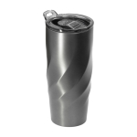 Lekkagevrije thermosbeker van gerecycled rvs, BrandCharger, 500 ml kleur grafiet eerste weergave