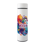RVS thermosfles van gerecycled materiaal met theefilter 425ml kleur wit eerste weergave
