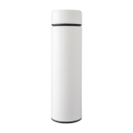 RVS thermosfles van gerecycled materiaal met theefilter 425ml kleur wit tweede weergave