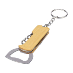 Bamboe sleutelhanger met flesopener, mes en kurkentrekker vierde weergave