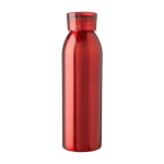 Gerecyclede rvs fles met dop en bijpassende draagriem, 650 ml kleur rood eerste weergave