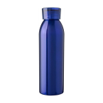 Gerecyclede rvs fles met dop en bijpassende draagriem, 650 ml kleur ultramarijn blauw eerste weergave